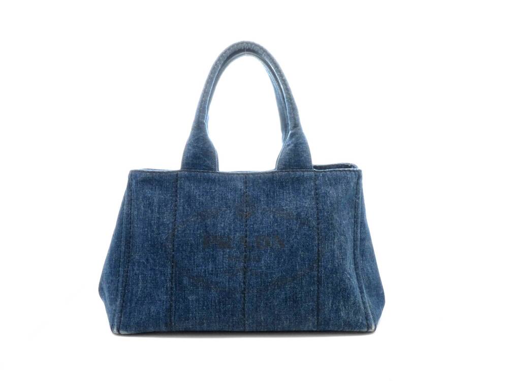 Prada Canapa handbag Navy Blue denim